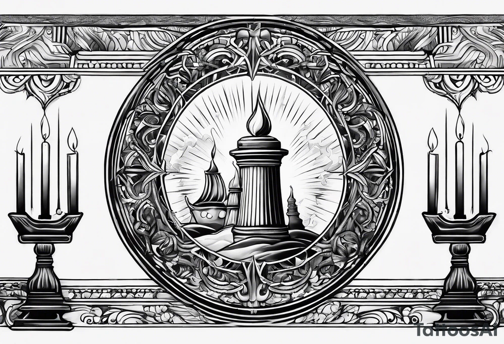 discipline above stock market candle stick tattoo idea