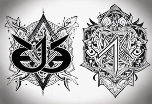 3&1 band logo, this is my metal band, and I wanna tattoo on my shoulder with that logo tattoo idea