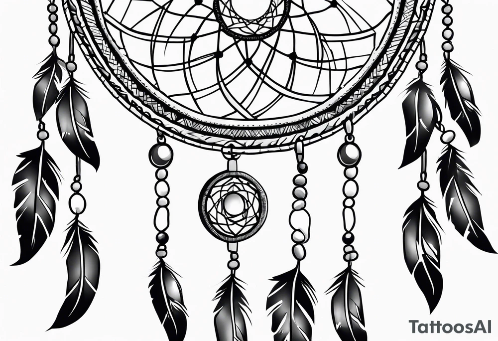 A native american dream catcher tattoo idea