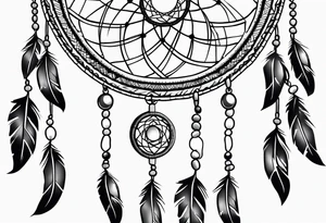 A native american dream catcher tattoo idea