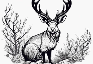 jackalope 
silhouette tattoo idea