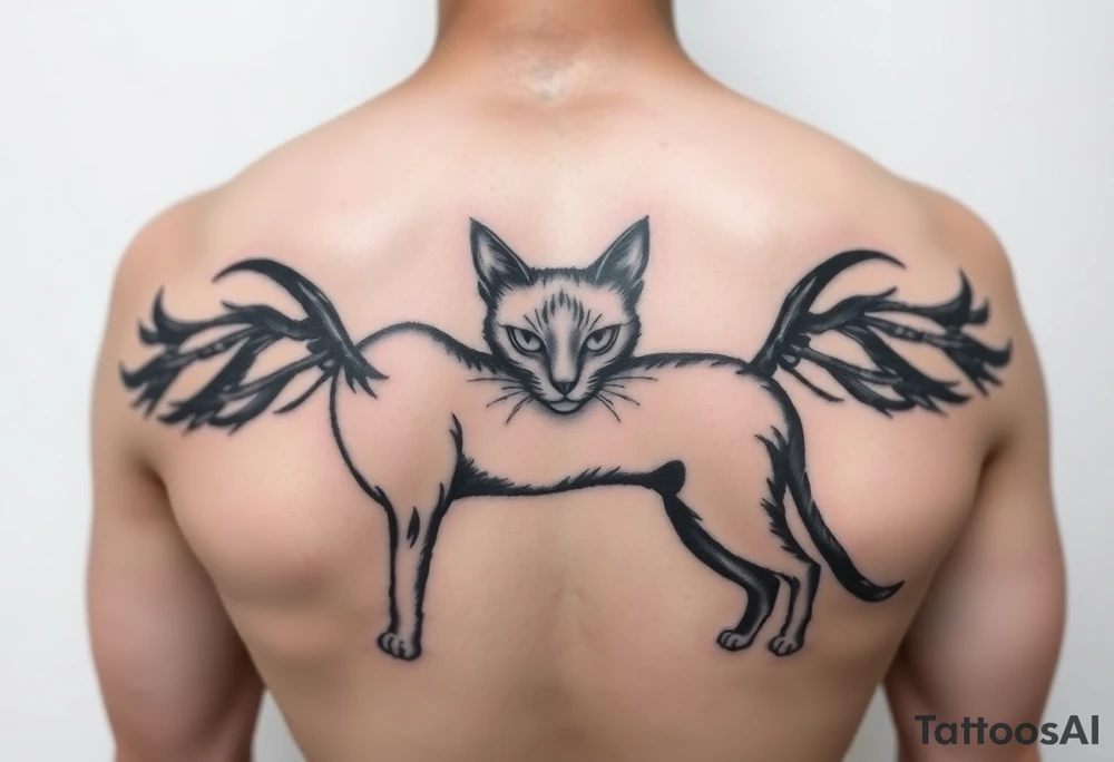 black cat tattoo idea