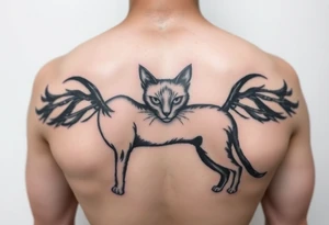 black cat tattoo idea