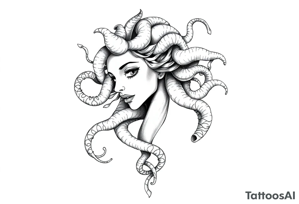 Pretty Medusa tattoo idea