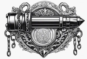 broken sword weapon, chains tattoo idea