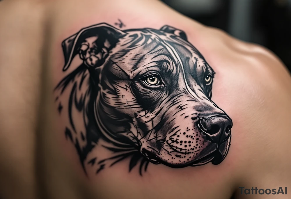 pitbull tattoo tattoo idea