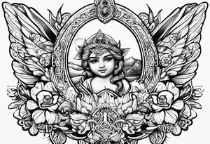 Kids name and dob tattoo idea