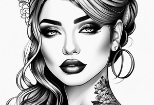 a woman tattoo idea