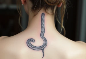 Snake  shedding skin 
Down spine tattoo idea