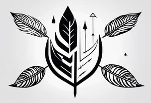 arrow, feather tattoo idea