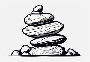 Rocks stacked on top of each other tattoo idea