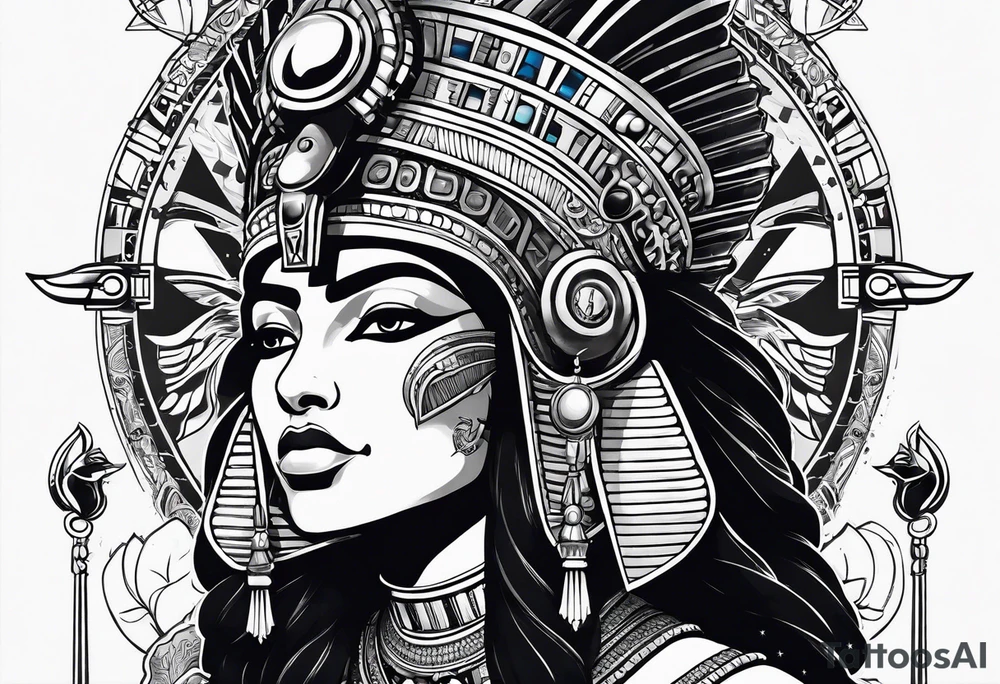 Egyptian gods in space tattoo idea