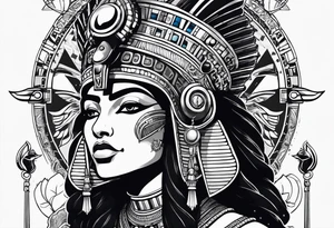 Egyptian gods in space tattoo idea