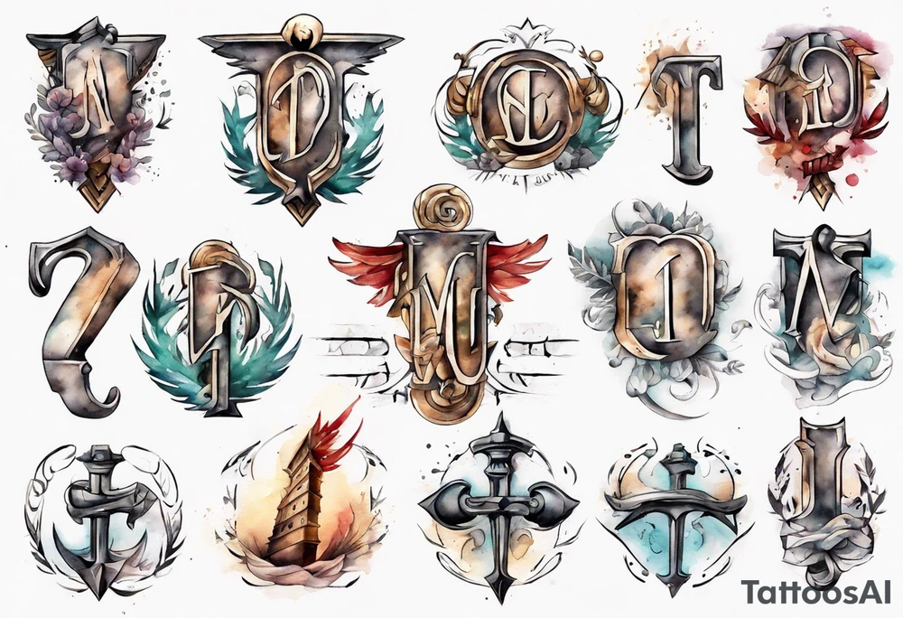 roman style font tattoo idea