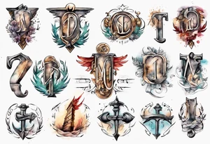 roman style font tattoo idea