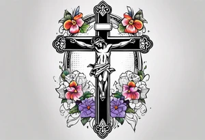 crucifix tattoo idea