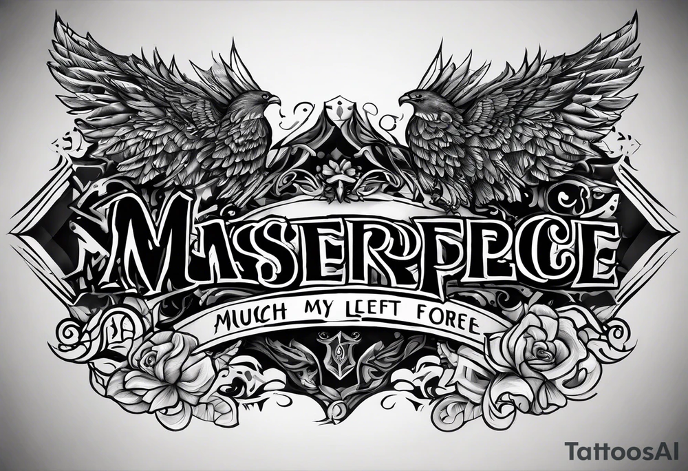 the words “ much given” for my right forearm and the words “much required” for my left forearm in a cool font but it needs to be very legible tattoo idea