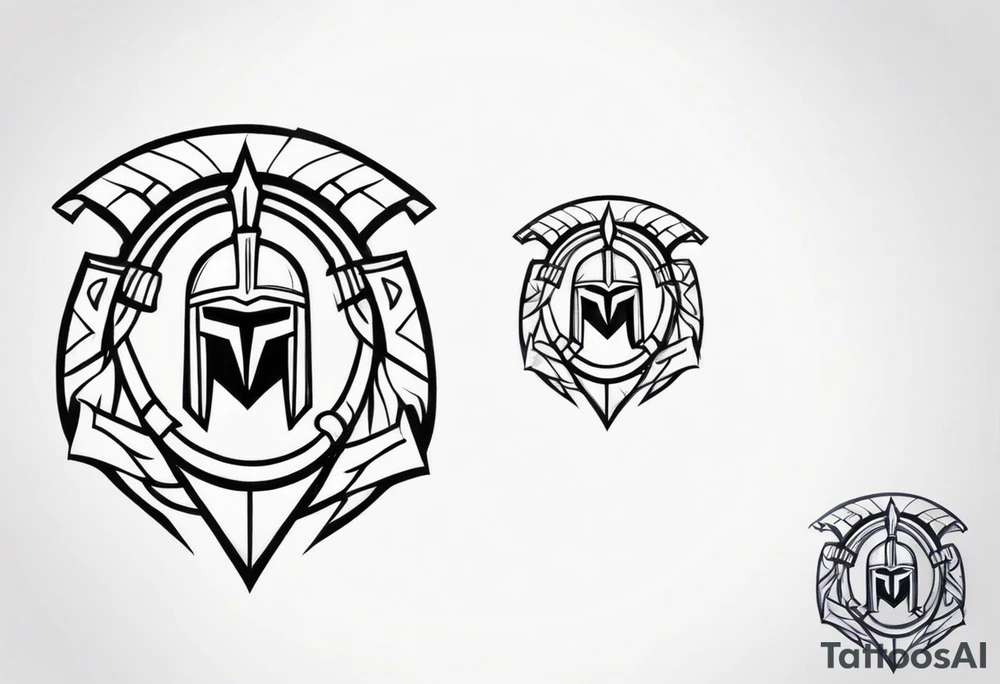Ancient spartan symbol tattoo tattoo idea