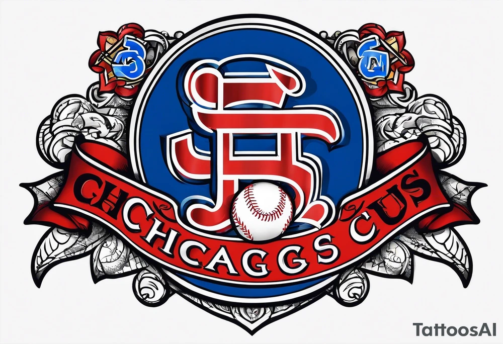 A tattoo honoring the Chicago cubs tattoo idea