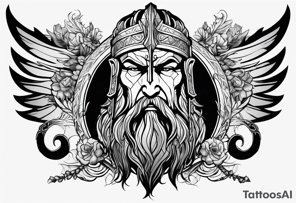 god of war odin tattoo idea