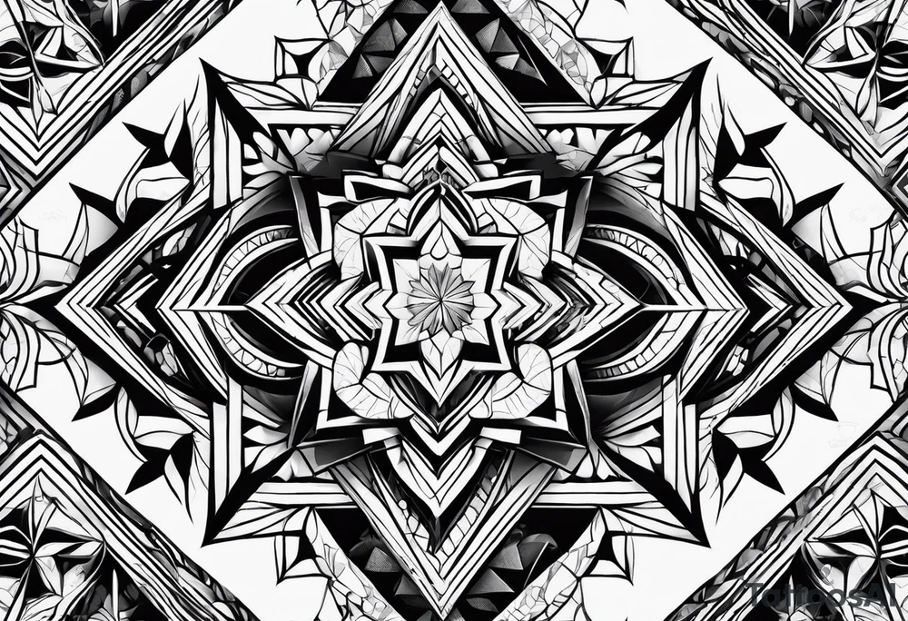 Diamond pattern tattoo idea