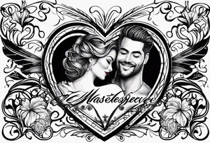 Semily's name written with a heart next to the couple tattoo idea