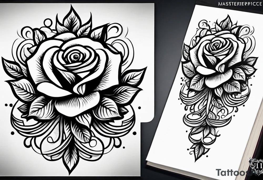 rose traditional tattoo idea