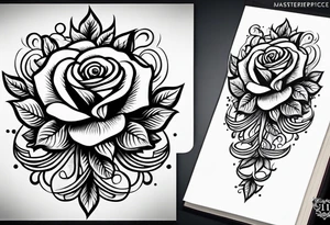rose traditional tattoo idea