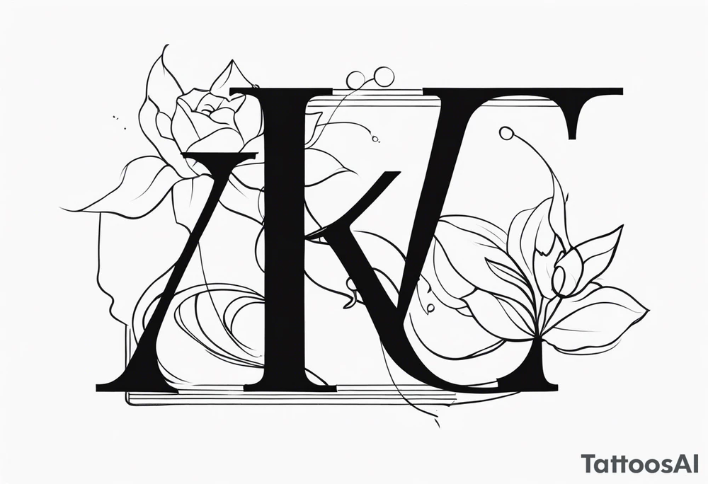 Just the letters KOTC very basic tattoo idea