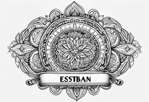 The name esteban with a bean tattoo idea
