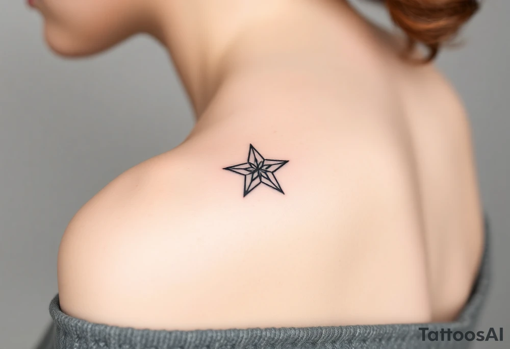 Create a star tattoo design. tattoo idea