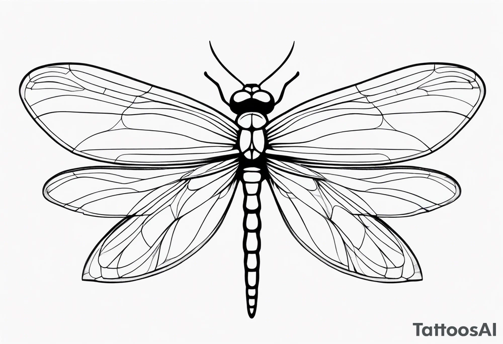 dragonfly minimal tattoo idea