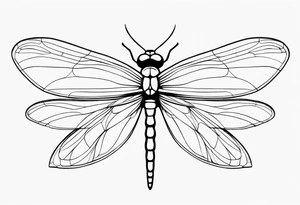 dragonfly minimal tattoo idea