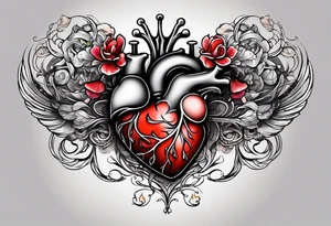 Heart and brain balance tattoo idea