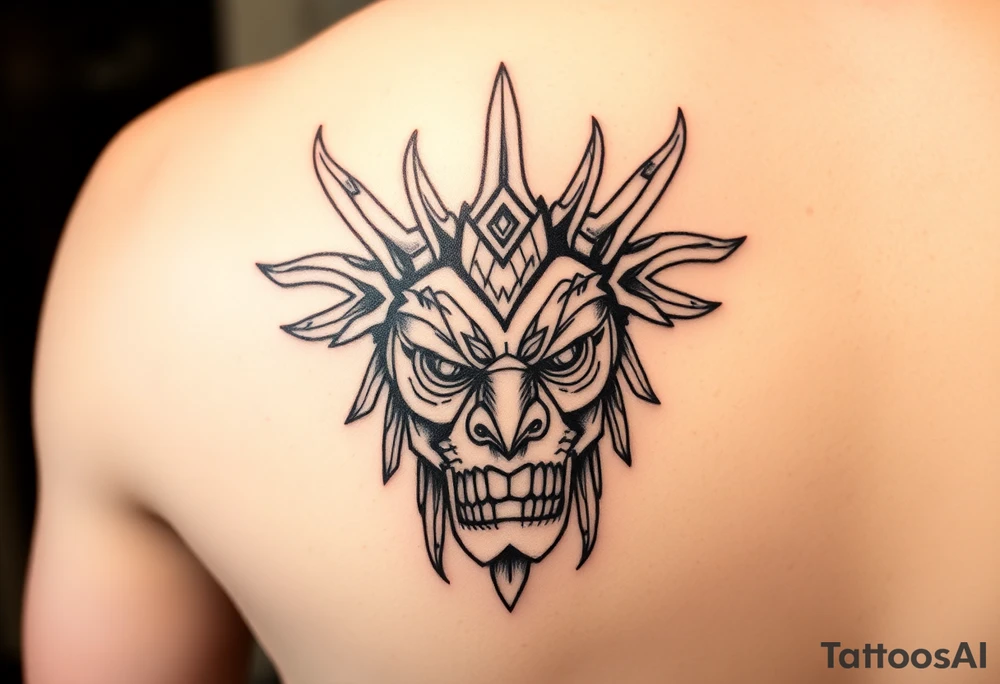 Zulu 
african mask tattoo idea