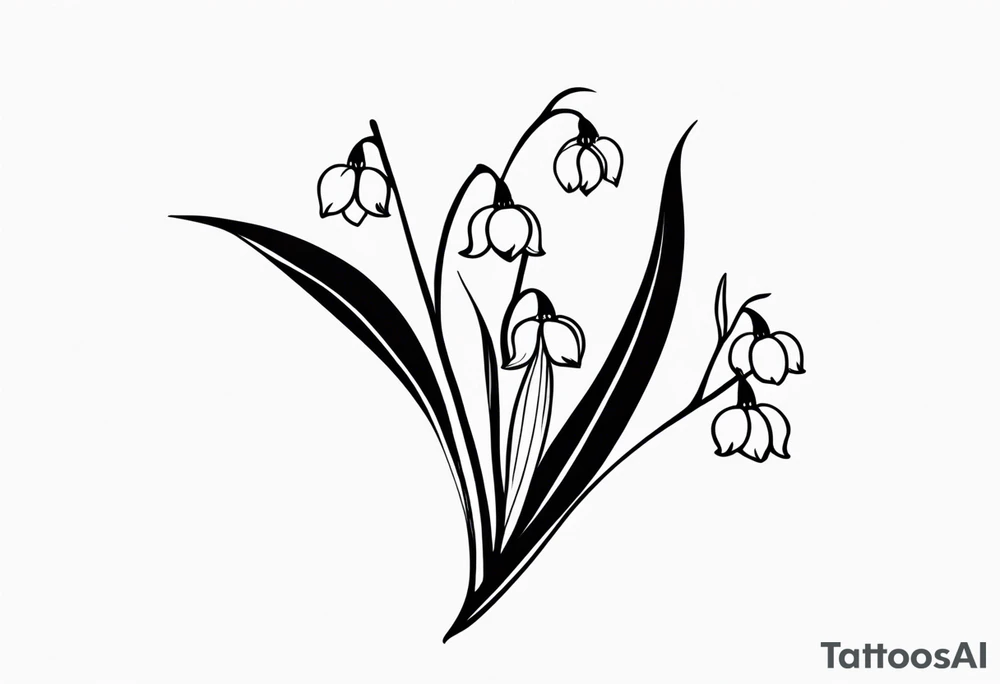 Stem of lily of the valley tattoo idea