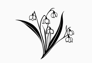 Stem of lily of the valley tattoo idea
