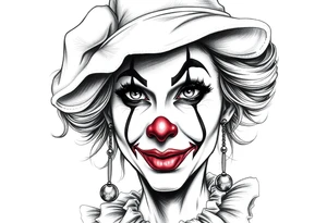 Clown Girl tattoo idea