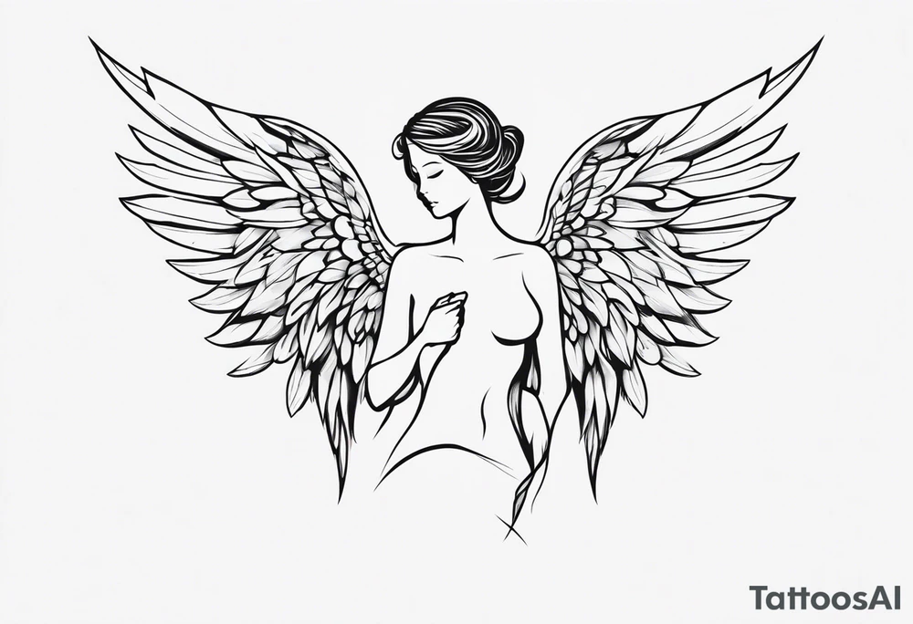 Number 5 as an angel tattoo idea