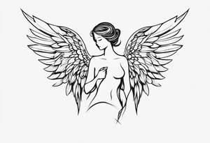 Number 5 as an angel tattoo idea