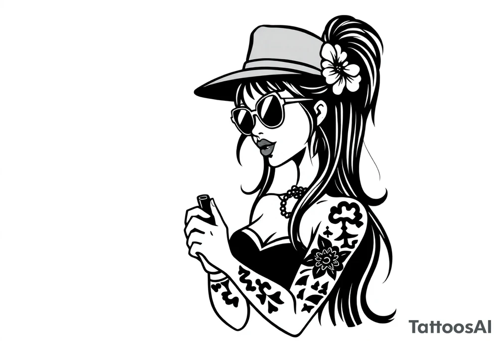 Gangsta lady tattoo idea