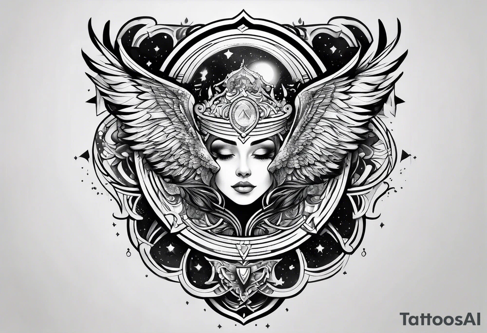Galaxy shoulder tattoo tattoo idea