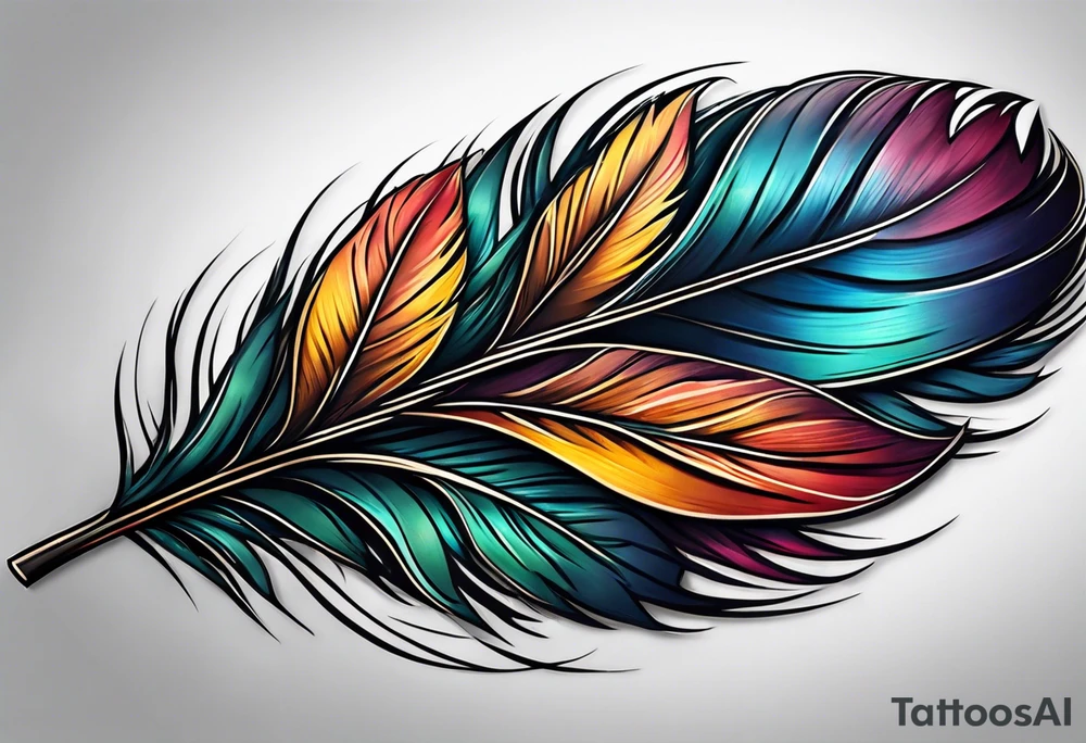 Canadian geese feather on forearm tattoo idea