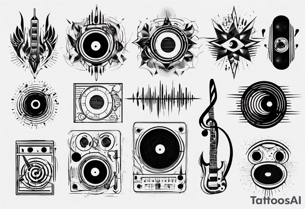 music sound tattoo idea