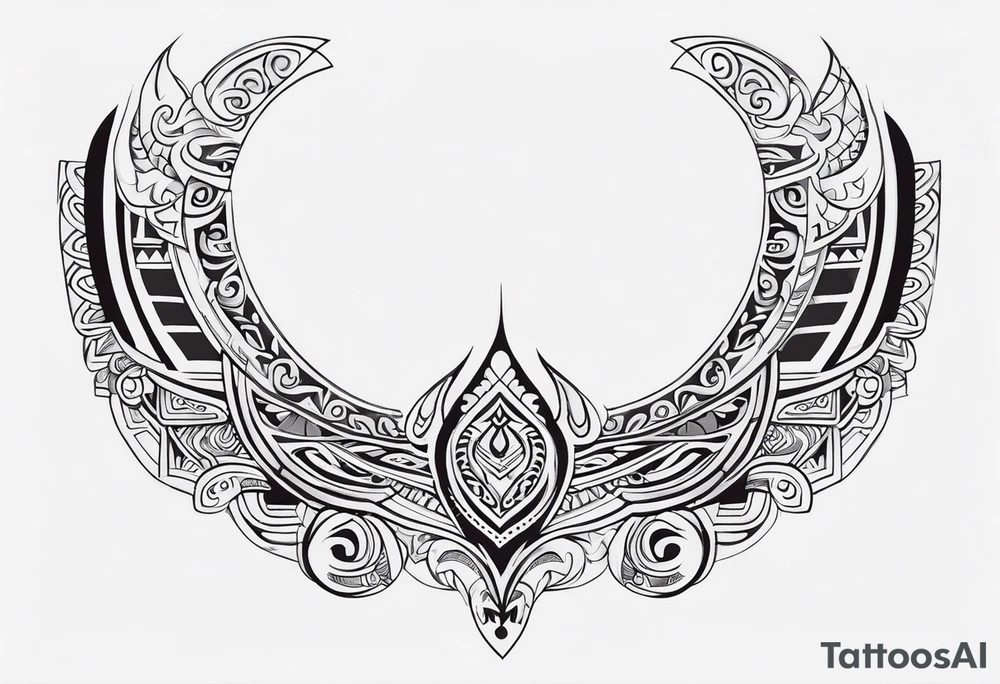 Maori back and neck tattoo design tattoo idea