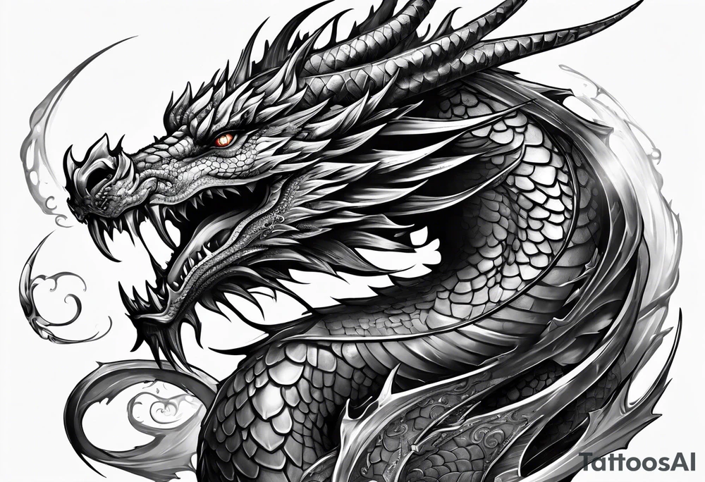 Dragon without wing is wrapped around a sword tattoo idea Dragon without wing is wrapped around a sword tattoo idea