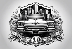 Bowling and cars tattoo idea