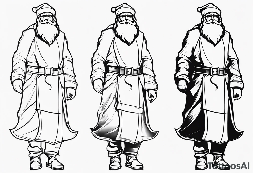 santa full body tattoo idea