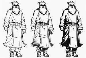 santa full body tattoo idea
