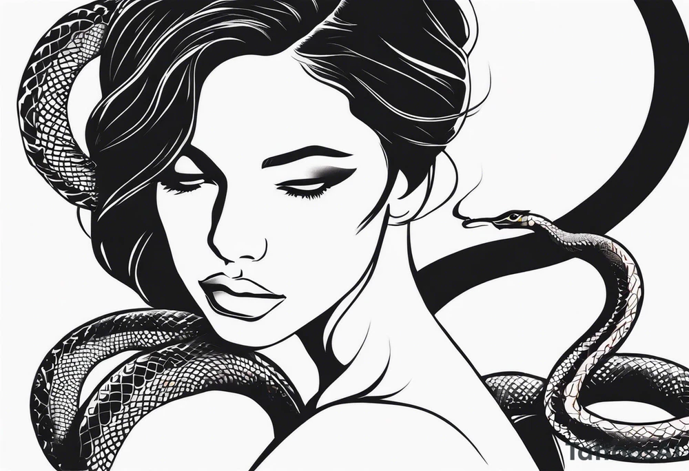 a woman with snakes instead of hair tattoo idea